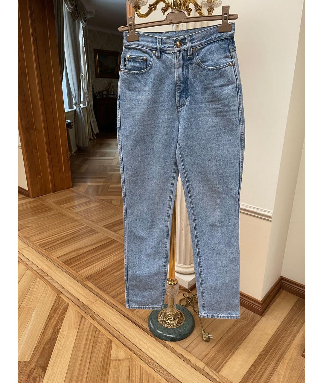 ESCADA Голубые хлопковые прямые джинсы, фото 9