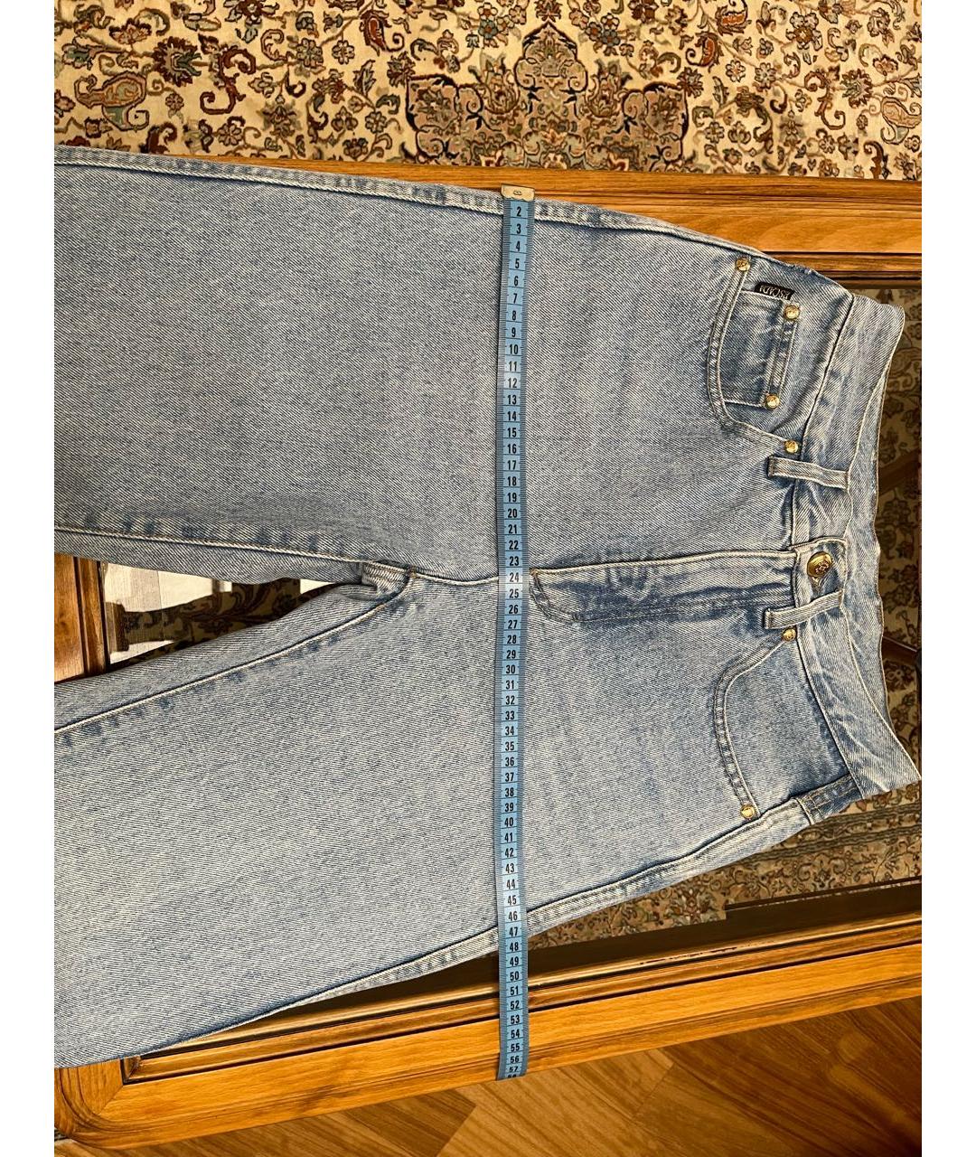 ESCADA Голубые хлопковые прямые джинсы, фото 6