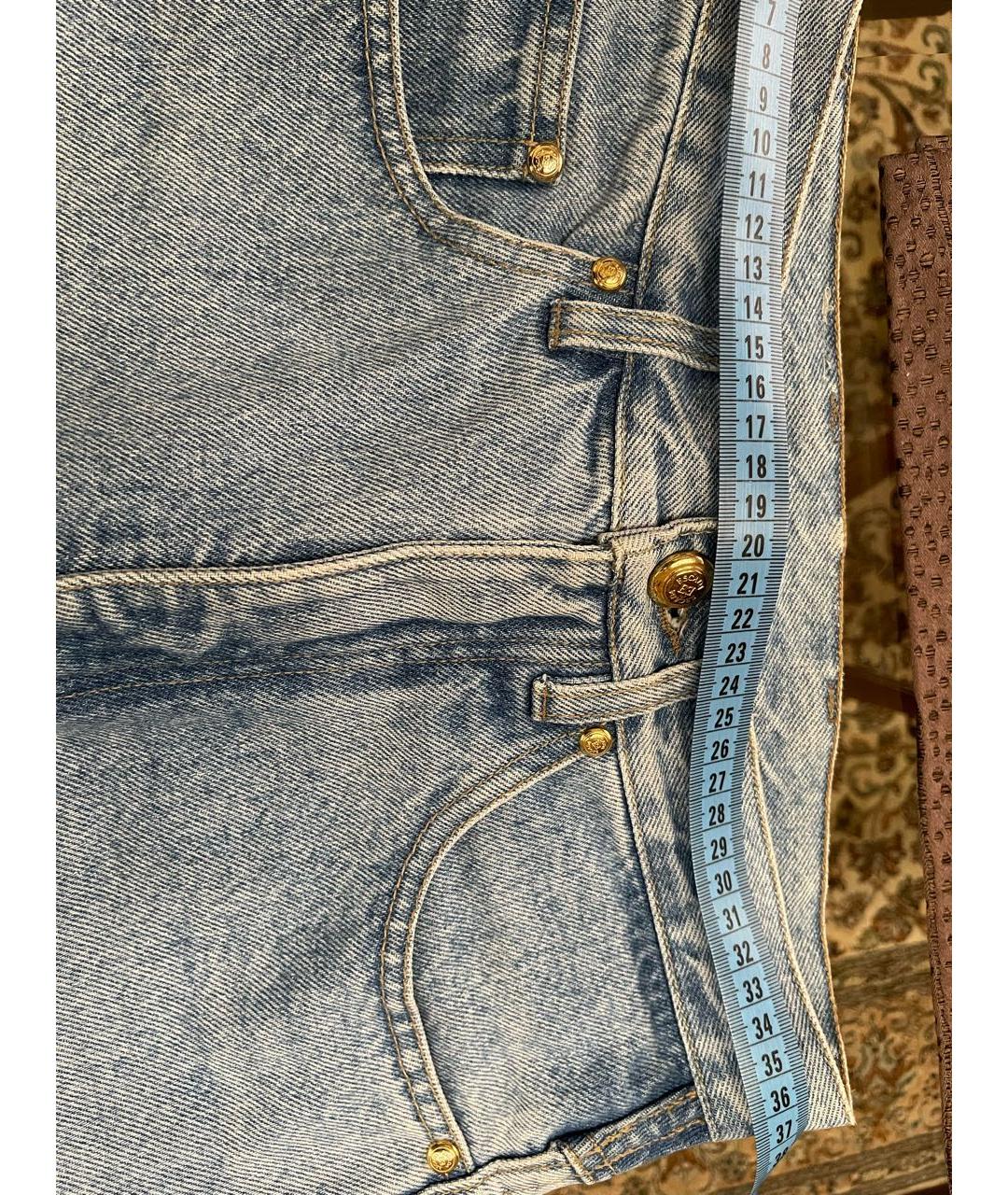 ESCADA Голубые хлопковые прямые джинсы, фото 5