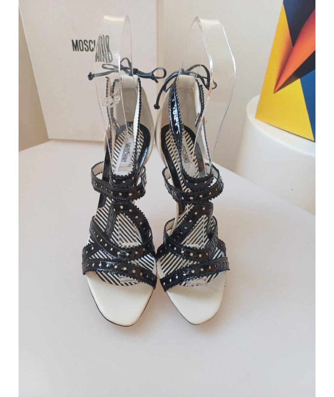 MOSCHINO Мульти кожаные босоножки, фото 5