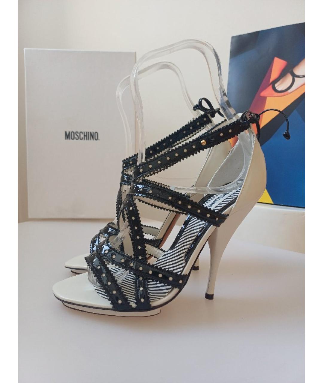 MOSCHINO Мульти кожаные босоножки, фото 2