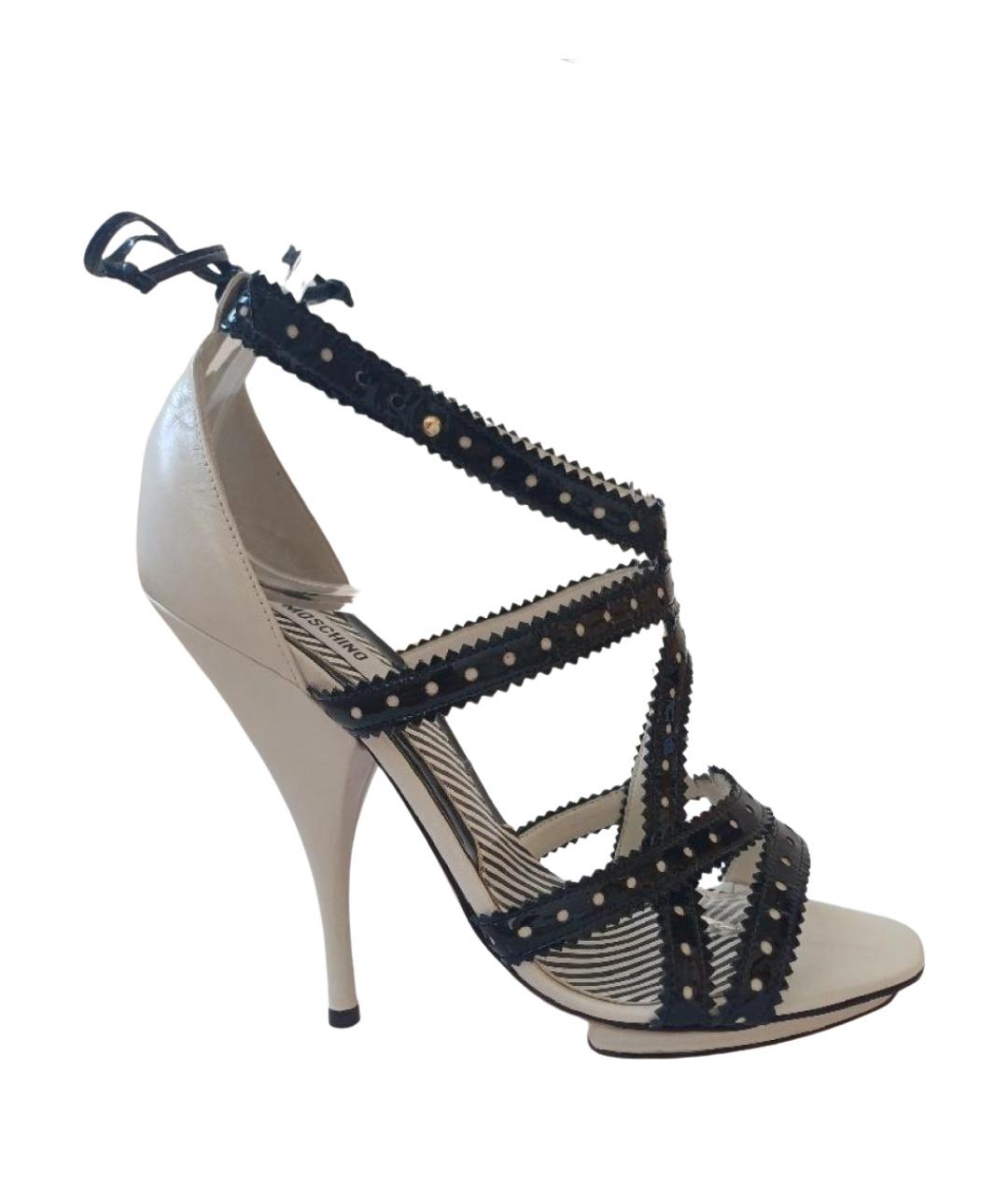 MOSCHINO Мульти кожаные босоножки, фото 1