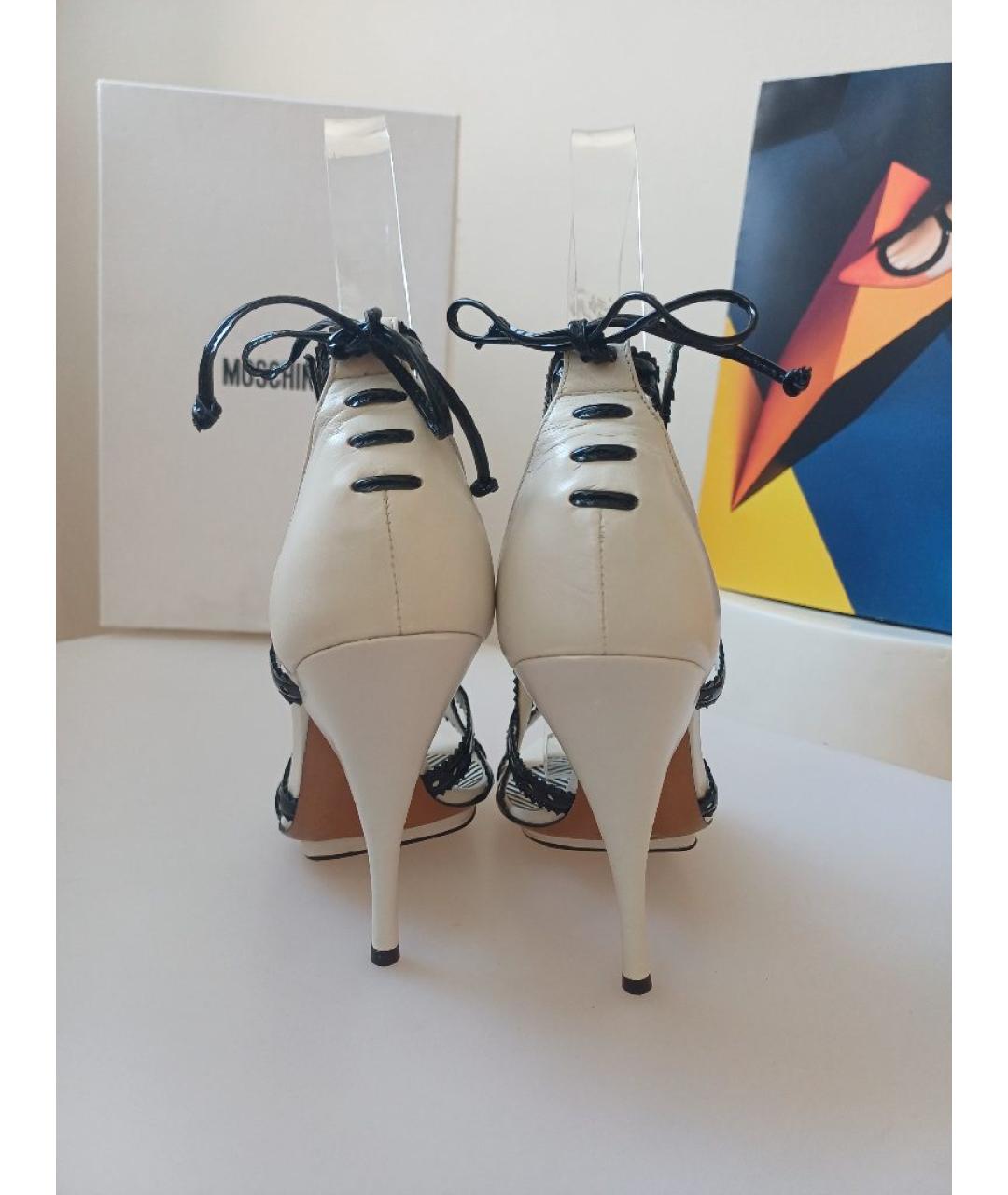 MOSCHINO Мульти кожаные босоножки, фото 6