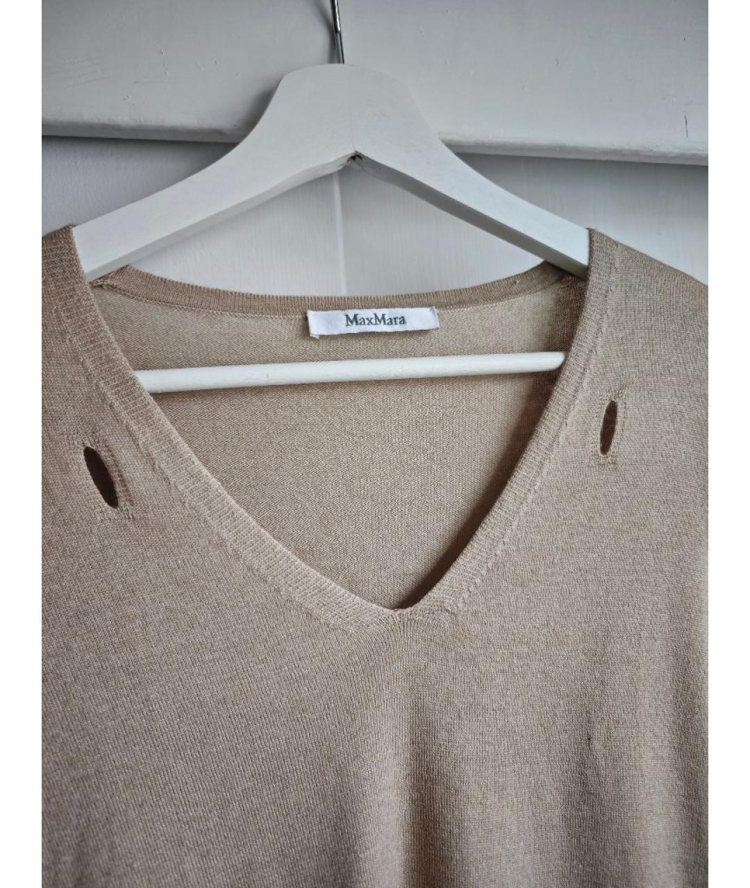 MAX MARA Бежевый кашемировый джемпер / свитер, фото 6