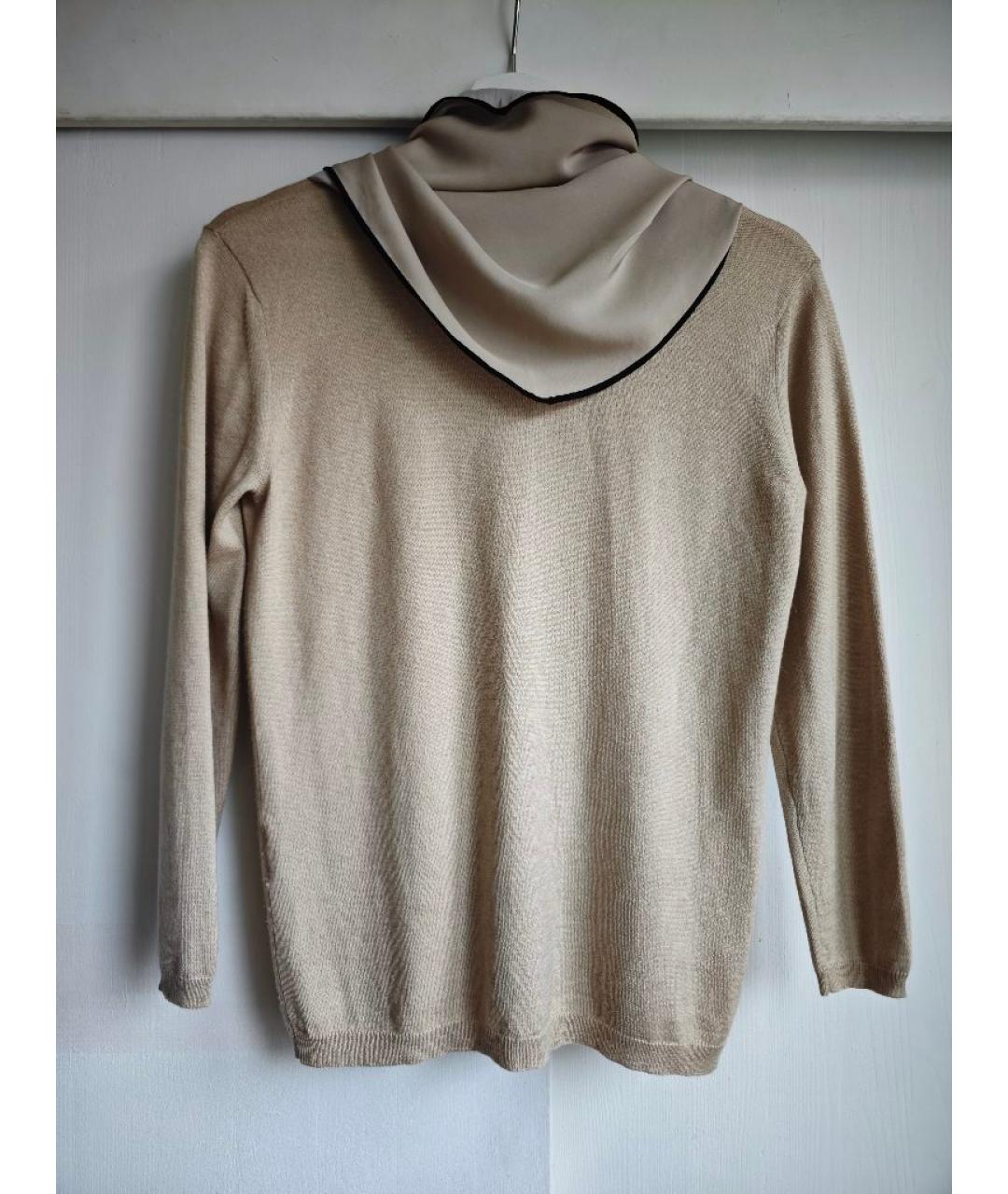 MAX MARA Бежевый кашемировый джемпер / свитер, фото 2