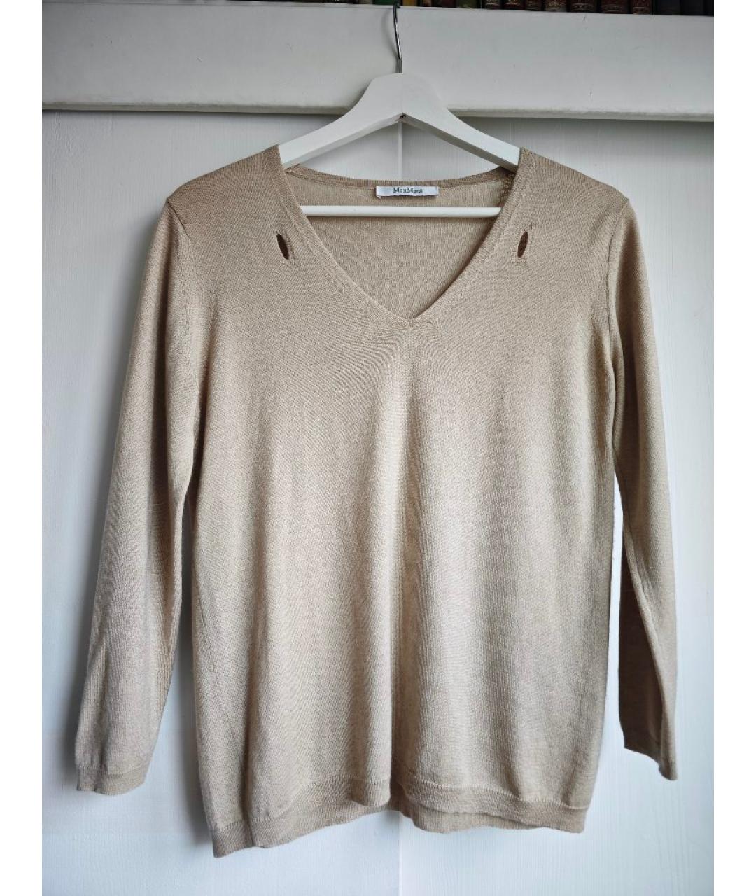 MAX MARA Бежевый кашемировый джемпер / свитер, фото 7