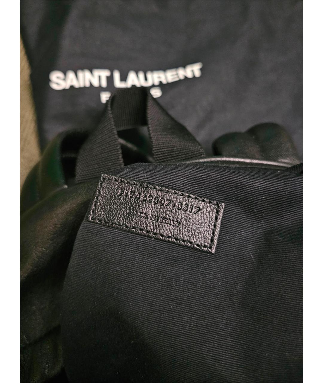 SAINT LAURENT Черный кожаный рюкзак, фото 7