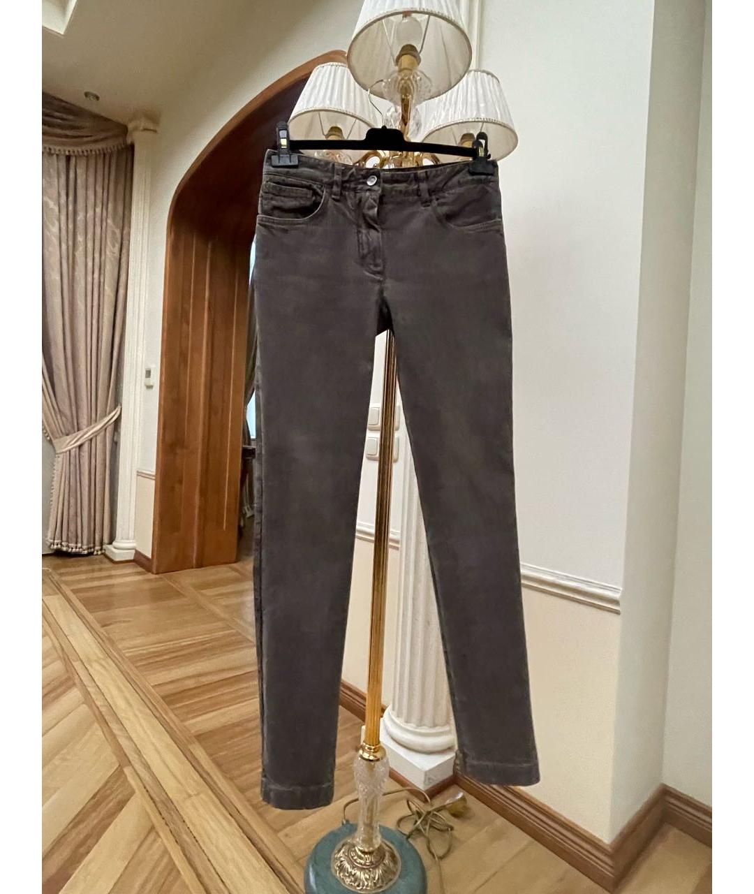 DOLCE&GABBANA Коричневые хлопковые джинсы слим, фото 6