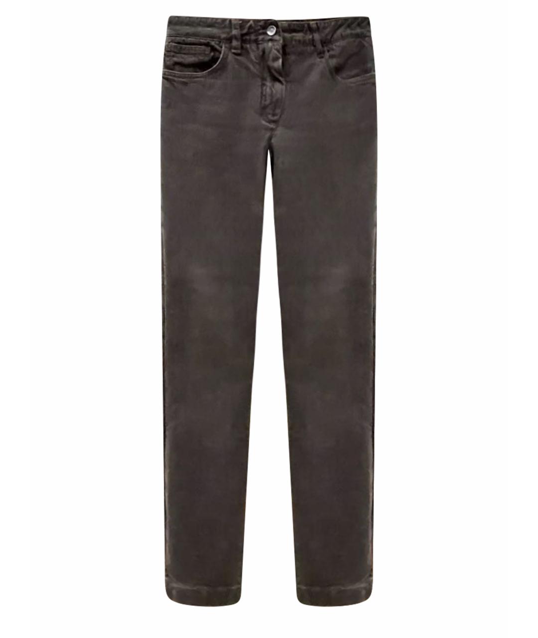 DOLCE&GABBANA Коричневые хлопковые джинсы слим, фото 1