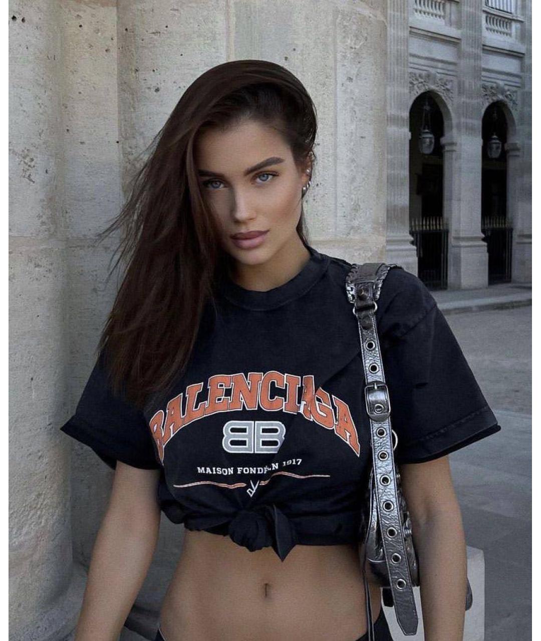 BALENCIAGA Хлопковая футболка, фото 3