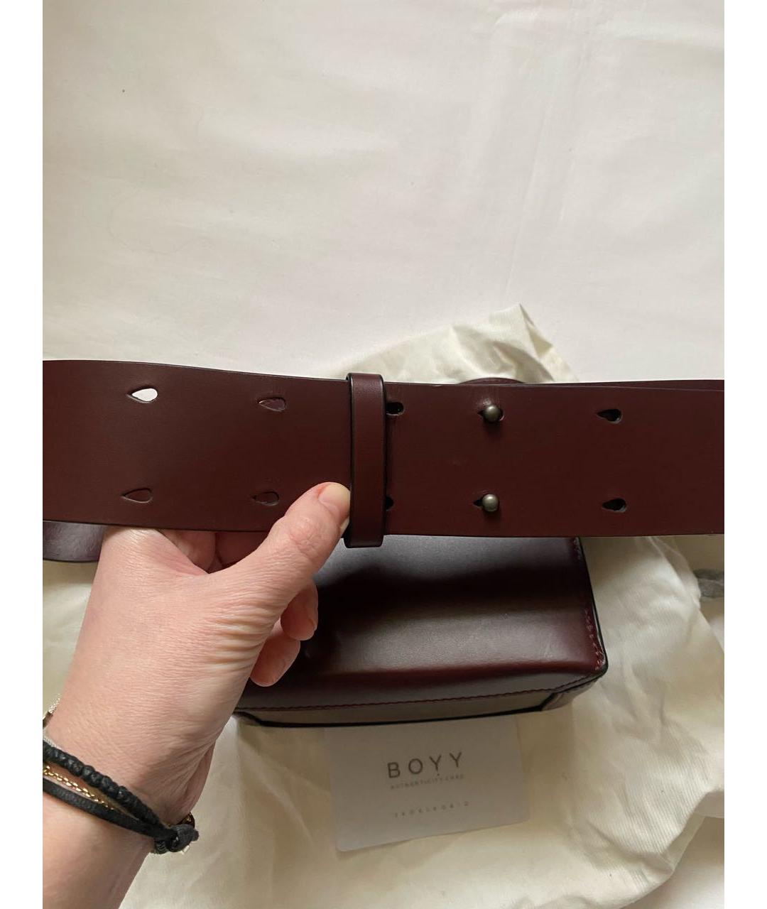 BOYY Бордовая кожаная поясная сумка, фото 6