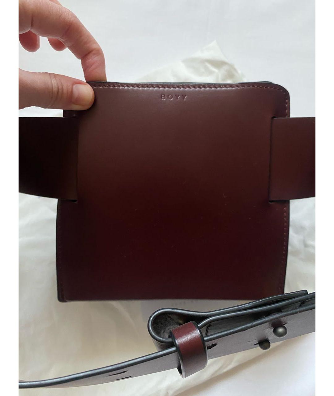 BOYY Бордовая кожаная поясная сумка, фото 3
