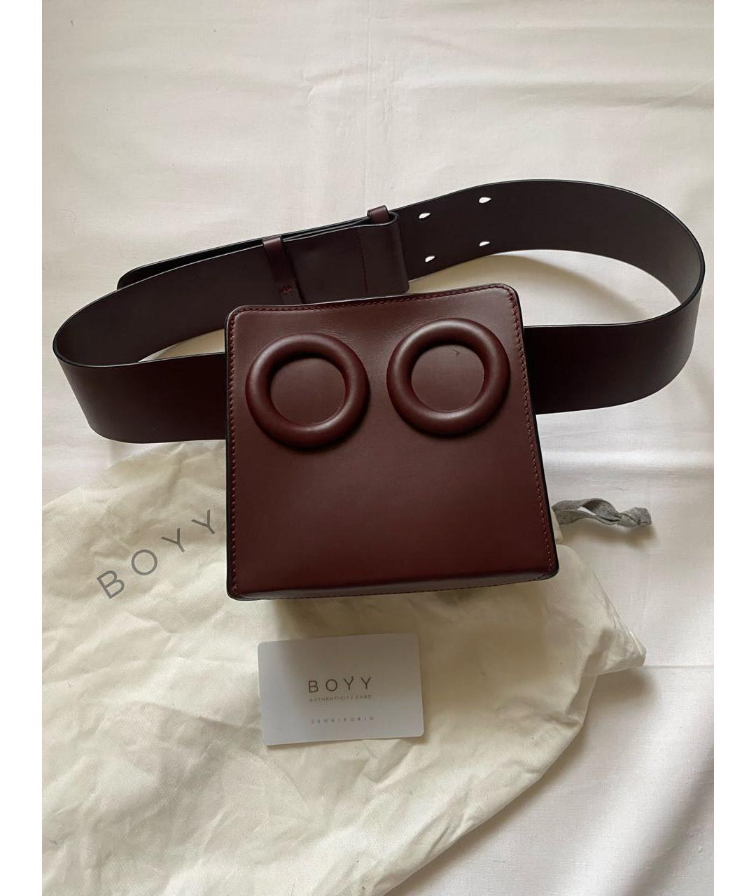 BOYY Бордовая кожаная поясная сумка, фото 7
