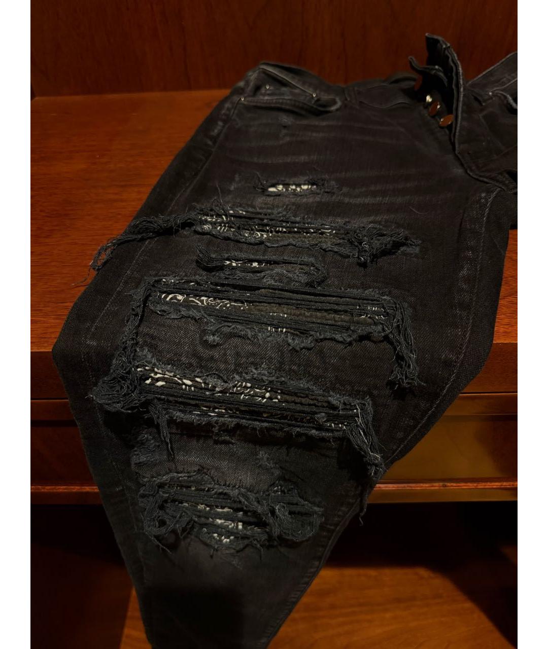 AMIRI Черные хлопковые джинсы скинни, фото 2