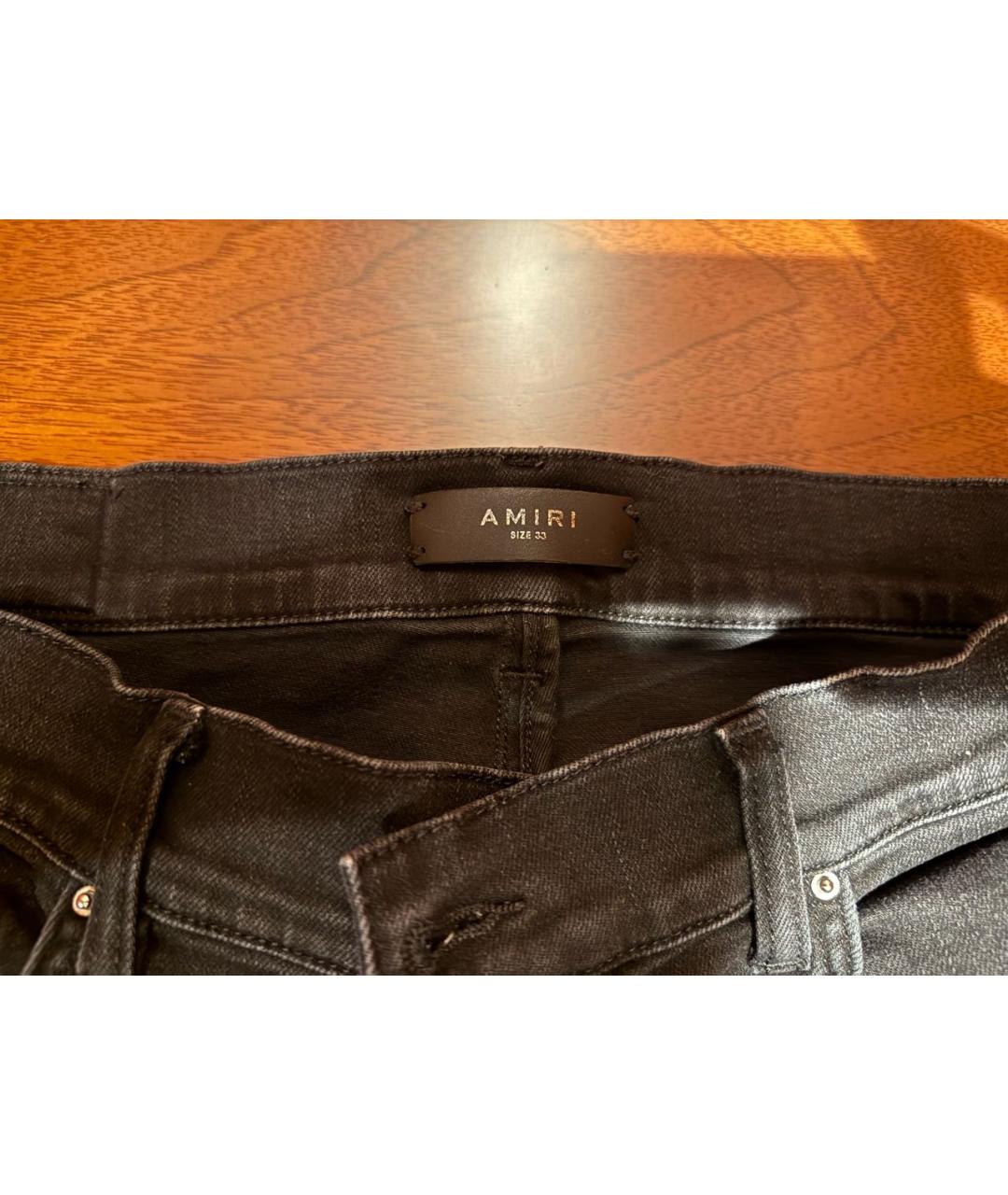AMIRI Черные хлопковые джинсы скинни, фото 4