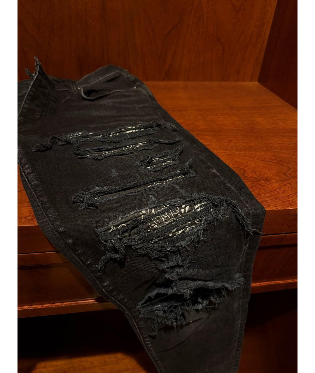 AMIRI Черные хлопковые джинсы скинни, фото 3