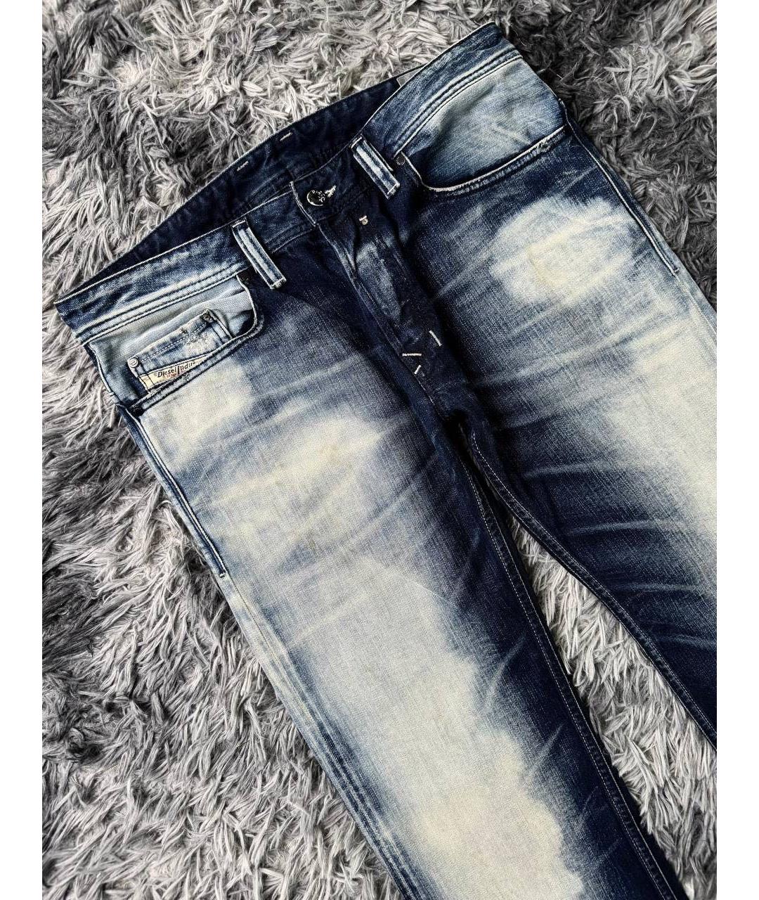 DIESEL Синие хлопковые джинсы скинни, фото 5