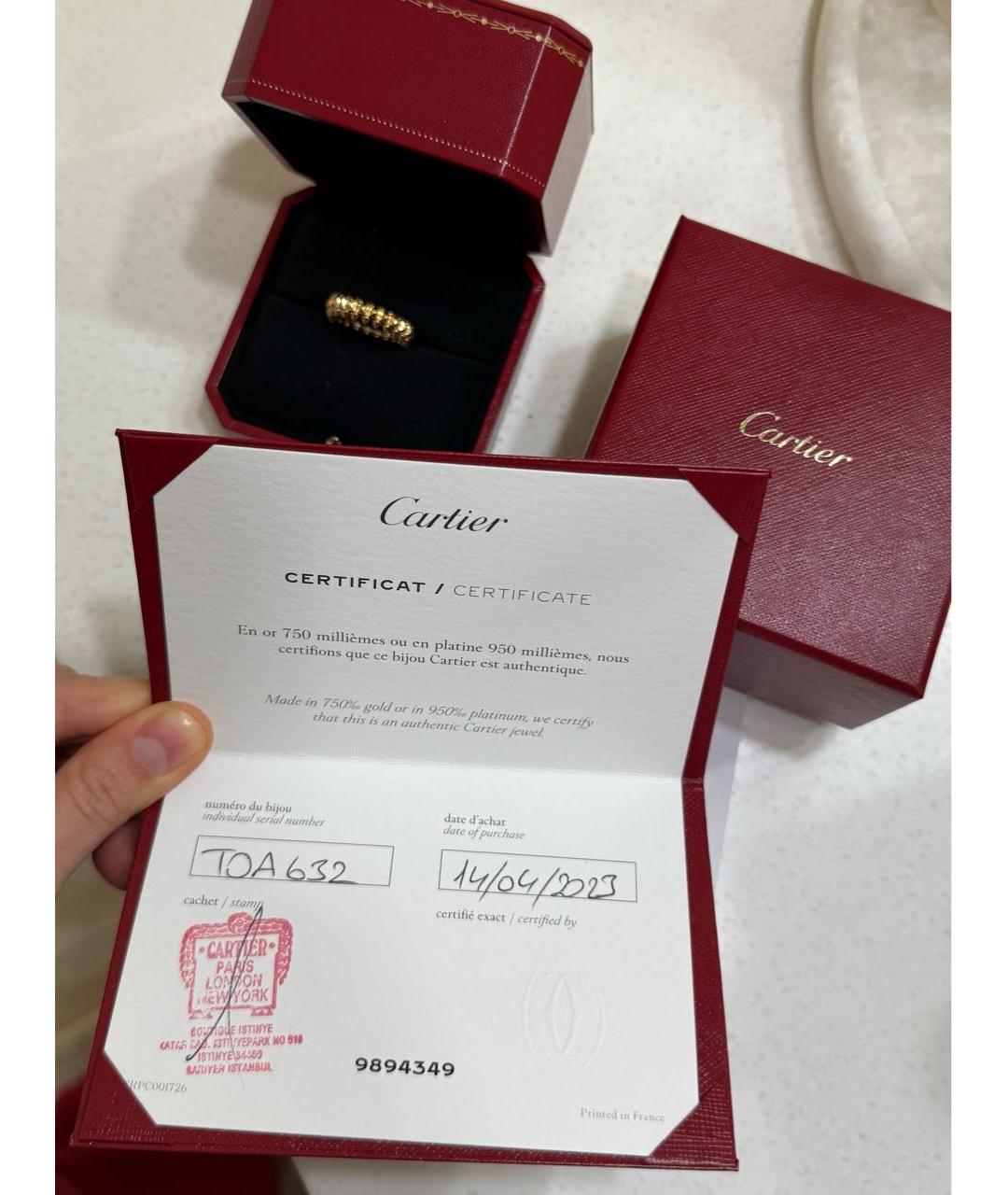 CARTIER Золотое кольцо из розового золота, фото 5