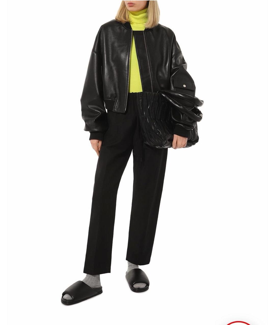 MM6 MAISON MARGIELA Черные полиэстеровые брюки узкие, фото 5