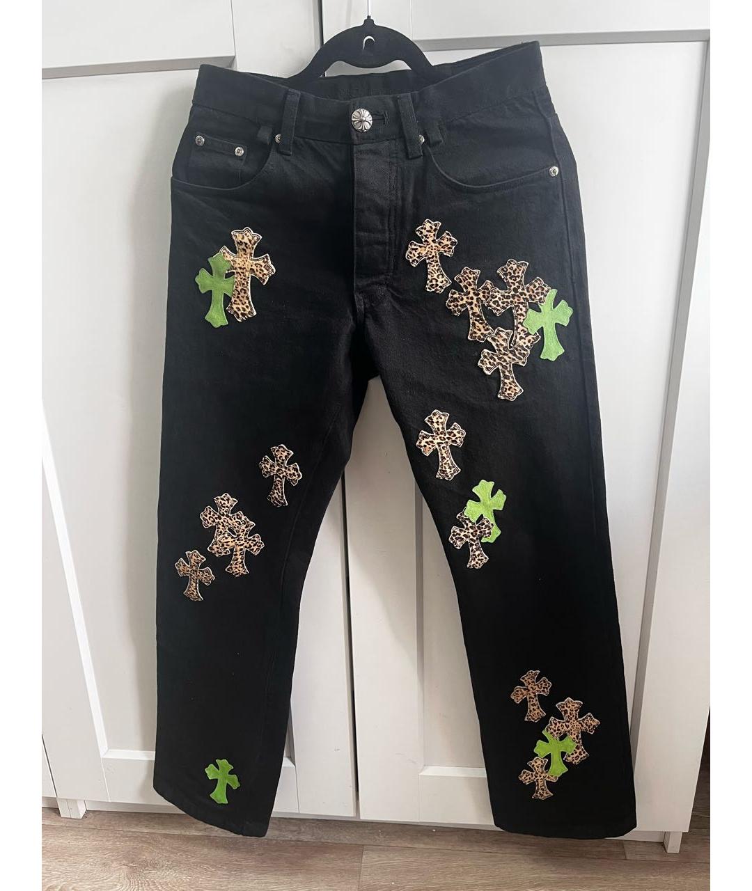 CHROME HEARTS Черные прямые джинсы, фото 5