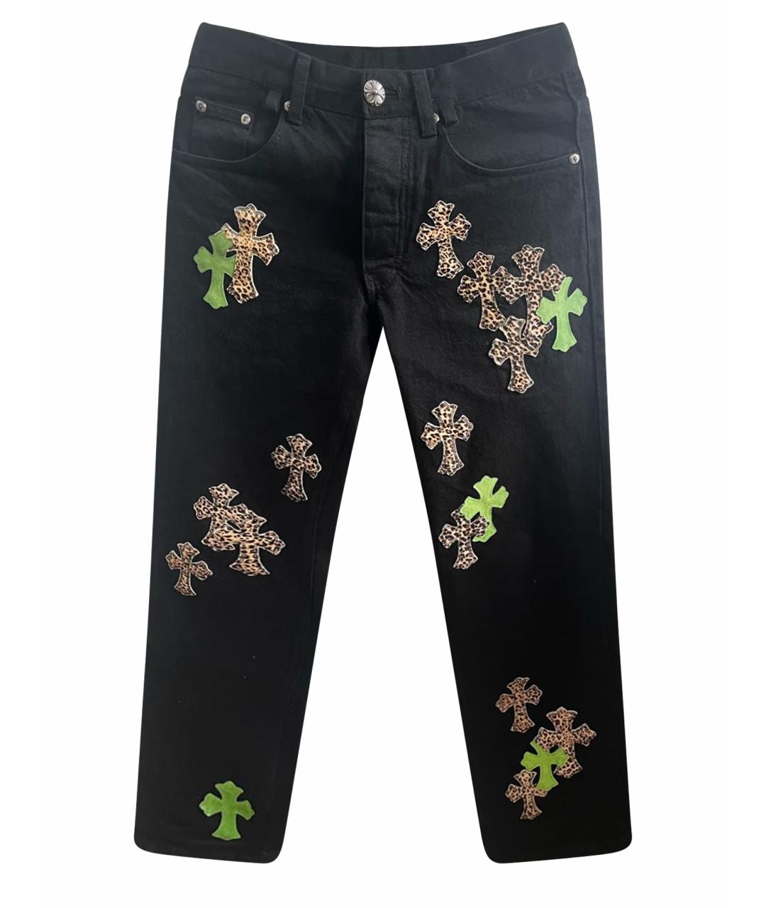 CHROME HEARTS Черные прямые джинсы, фото 1