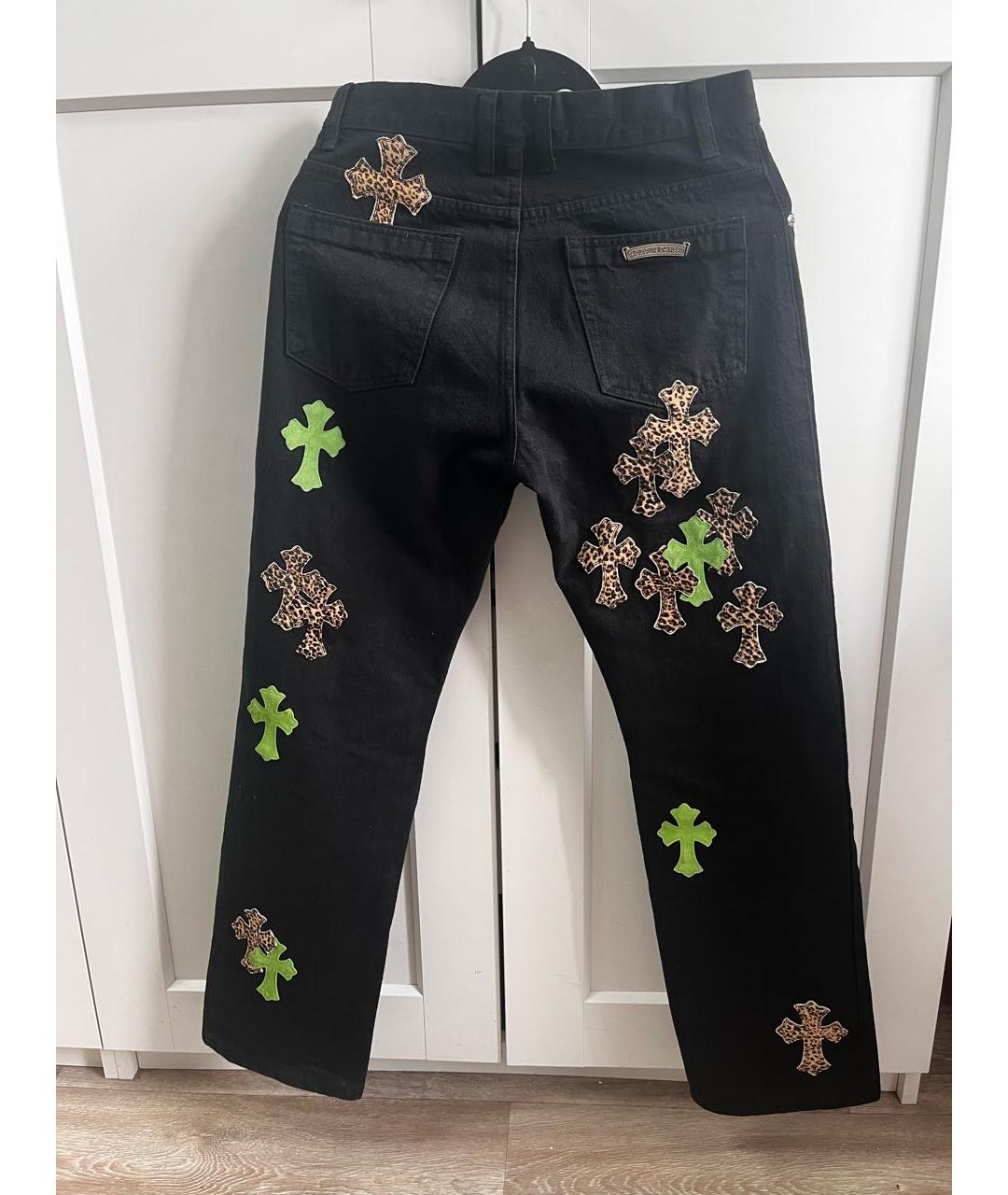 CHROME HEARTS Черные прямые джинсы, фото 4