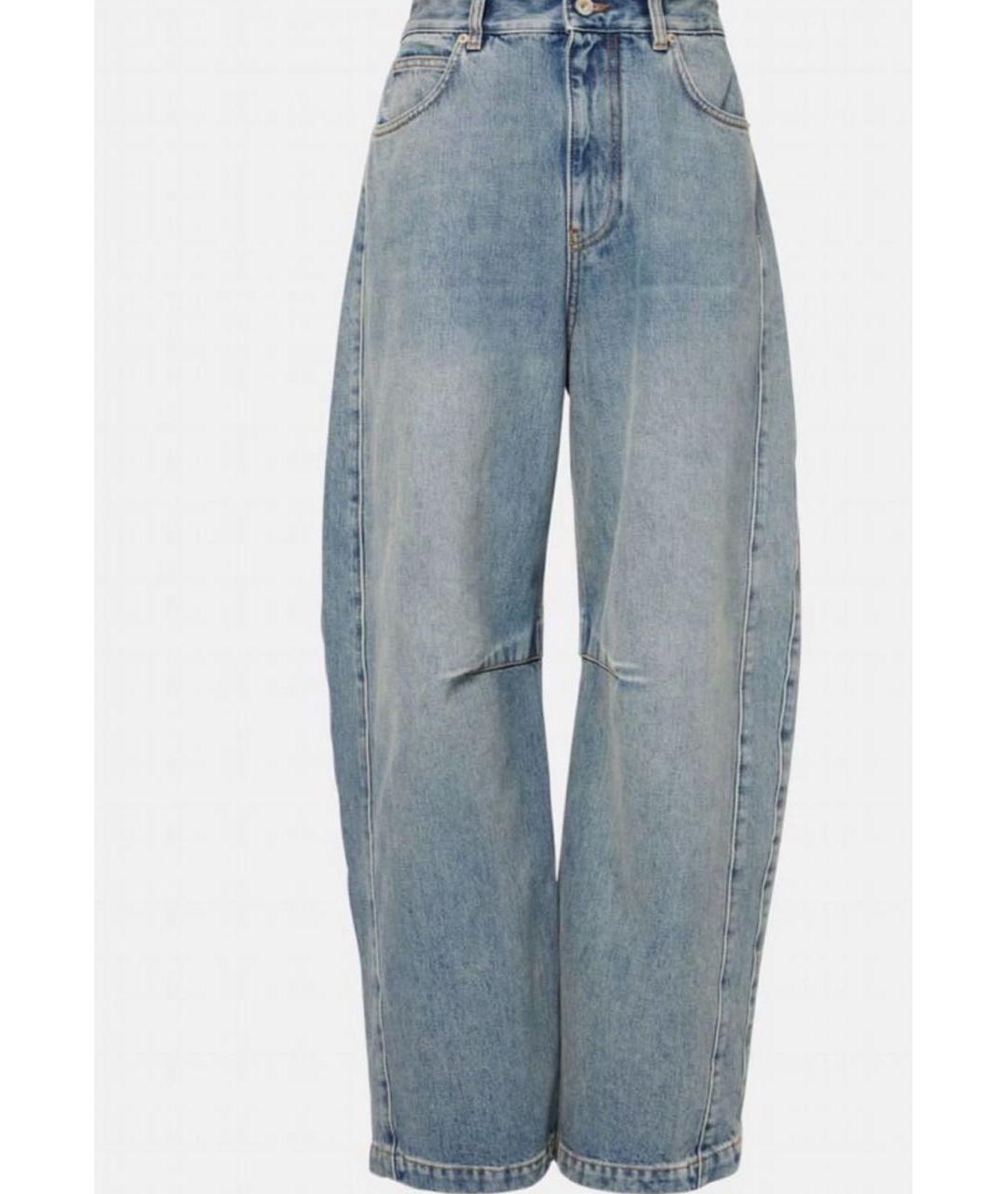 LOEWE Голубые хлопковые прямые джинсы, фото 7