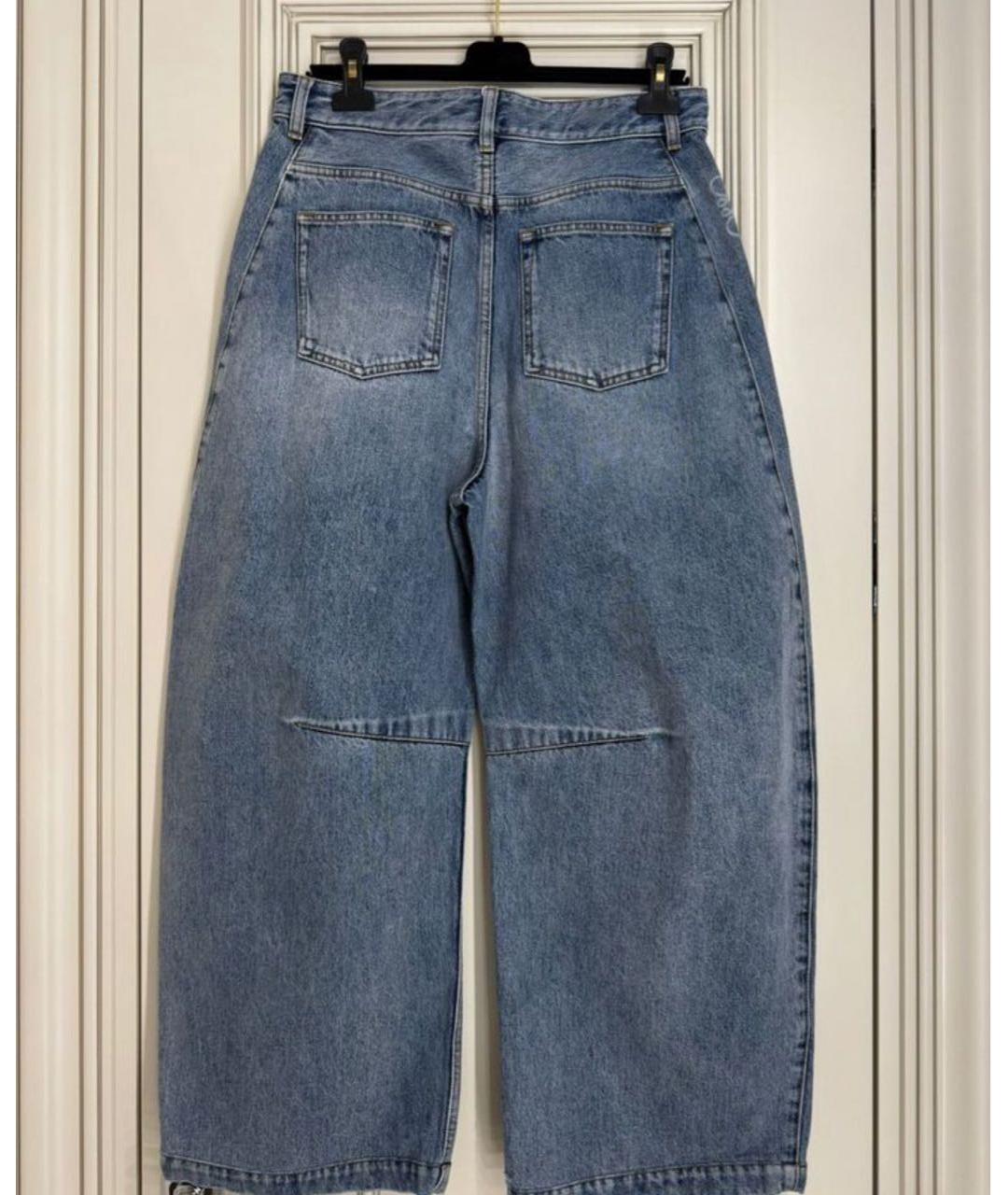 LOEWE Голубые хлопковые прямые джинсы, фото 3