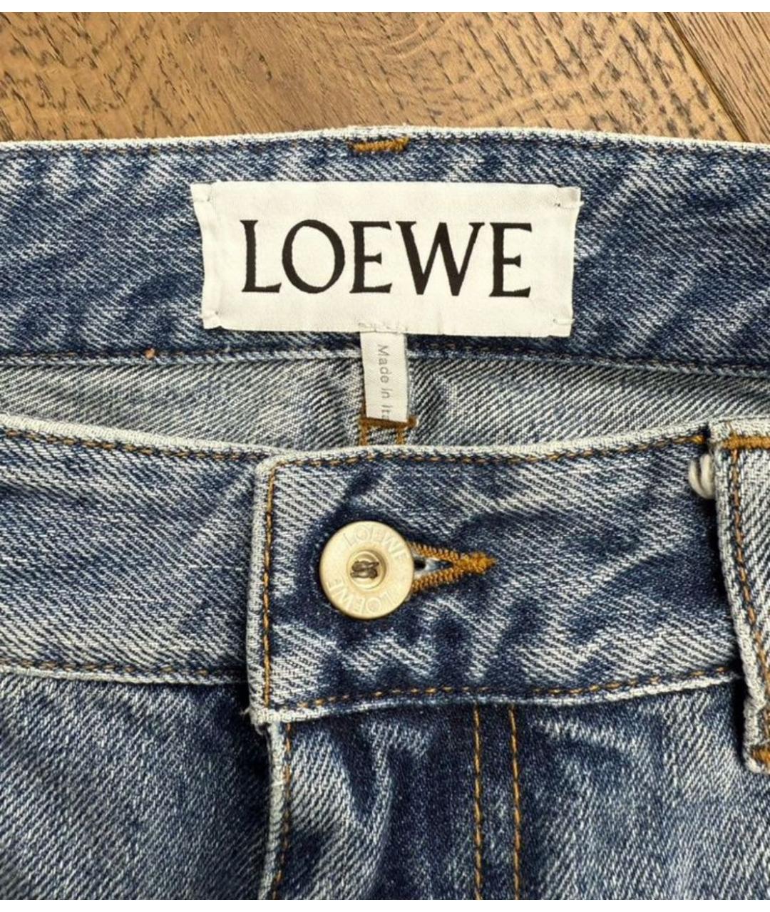 LOEWE Голубые хлопковые прямые джинсы, фото 6