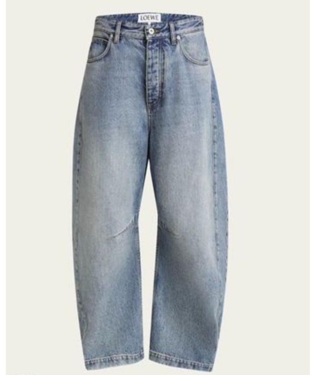 LOEWE Голубые хлопковые прямые джинсы, фото 8