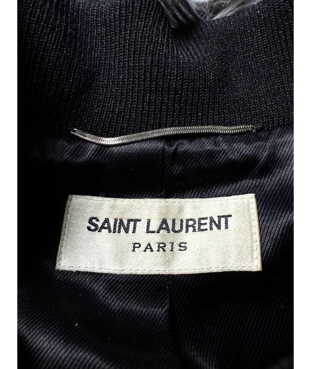 SAINT LAURENT Черная хлопковая куртка, фото 6