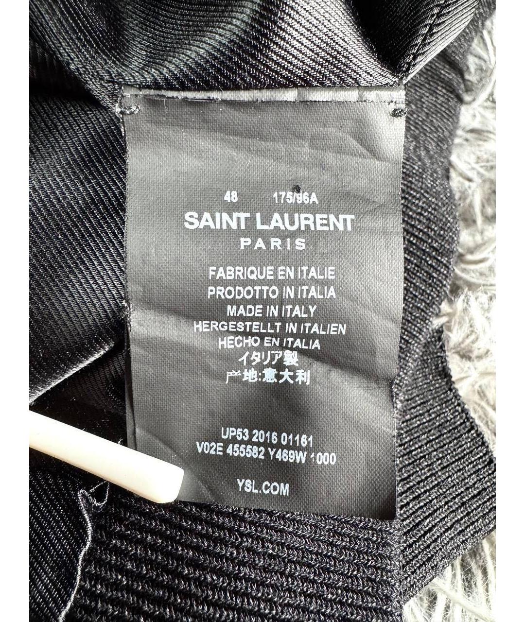 SAINT LAURENT Черная хлопковая куртка, фото 5
