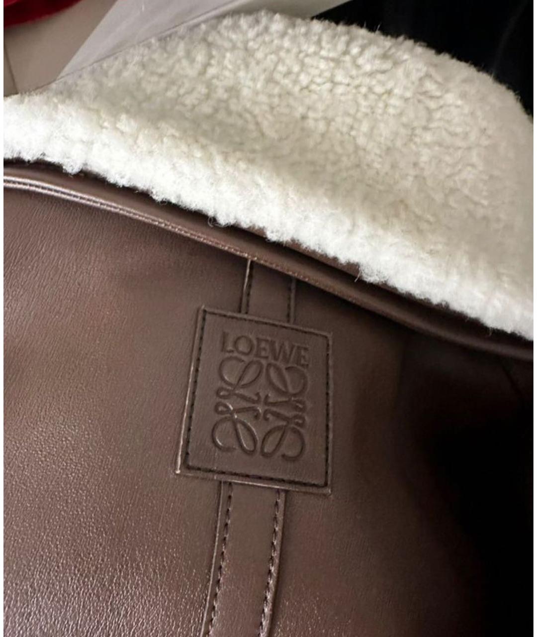 LOEWE Коричневая кожаная куртка, фото 4