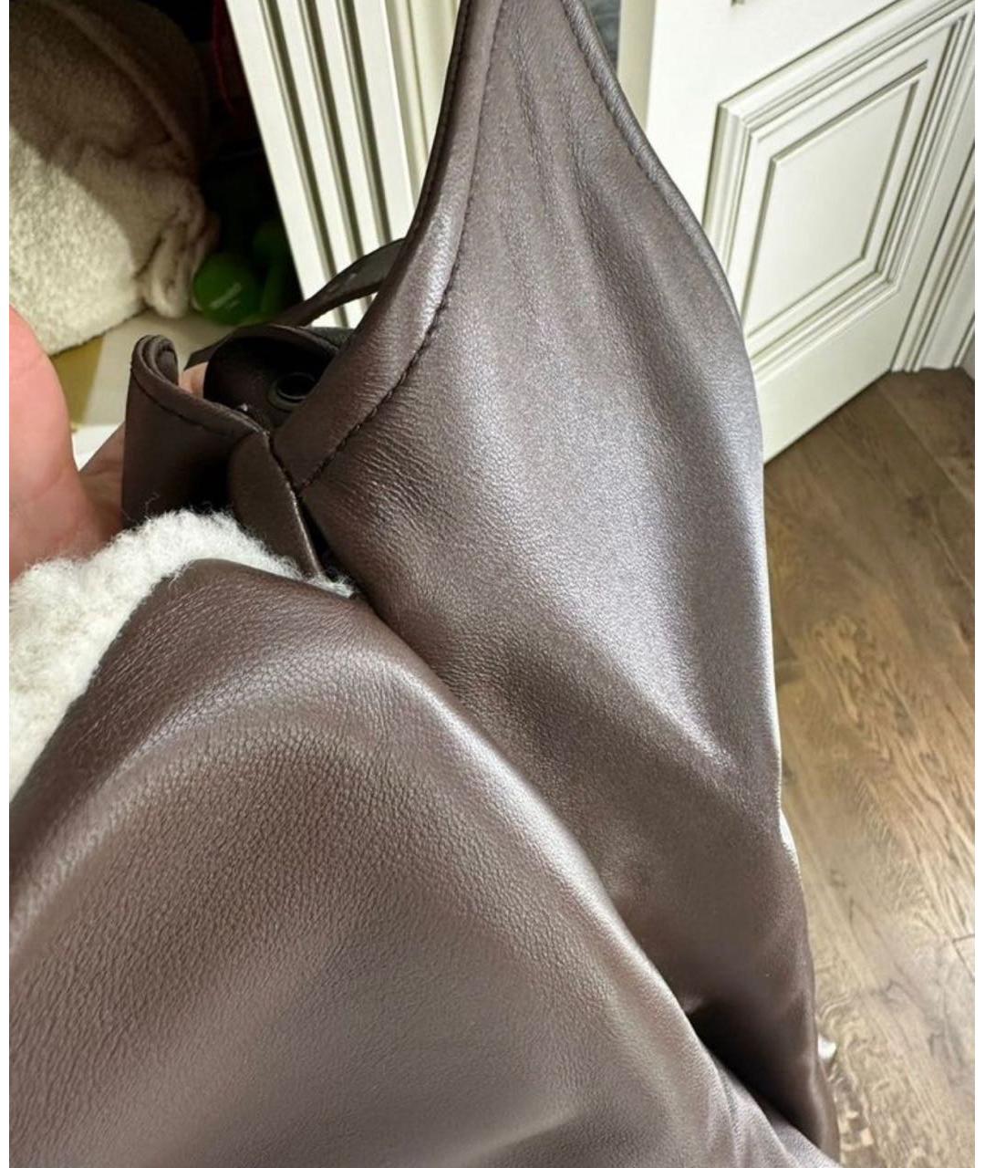 LOEWE Коричневая кожаная куртка, фото 5