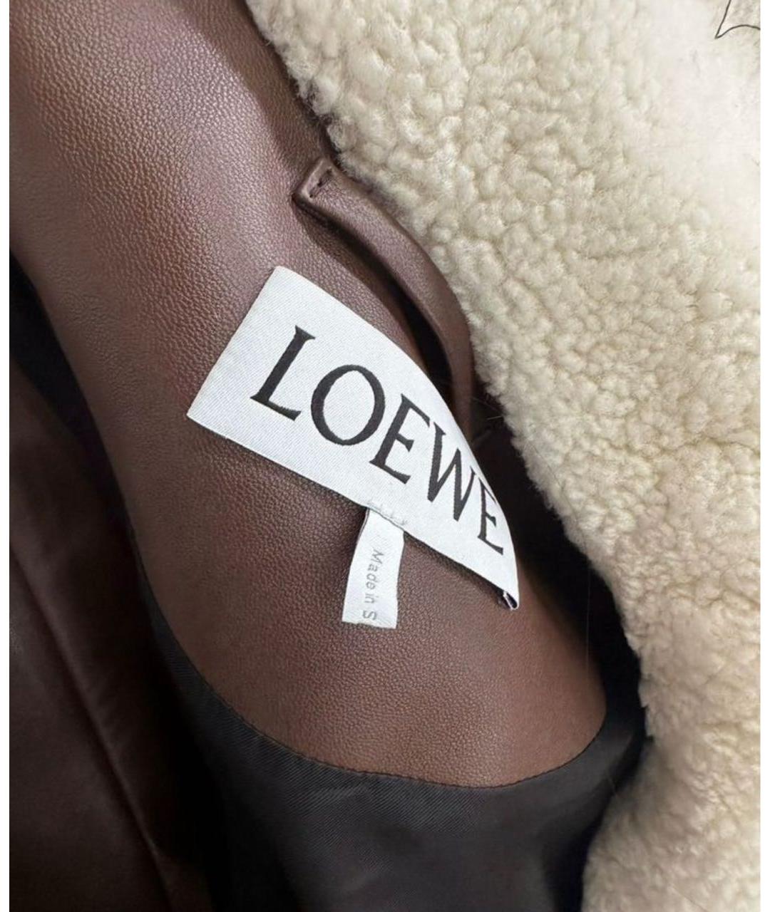 LOEWE Коричневая кожаная куртка, фото 2