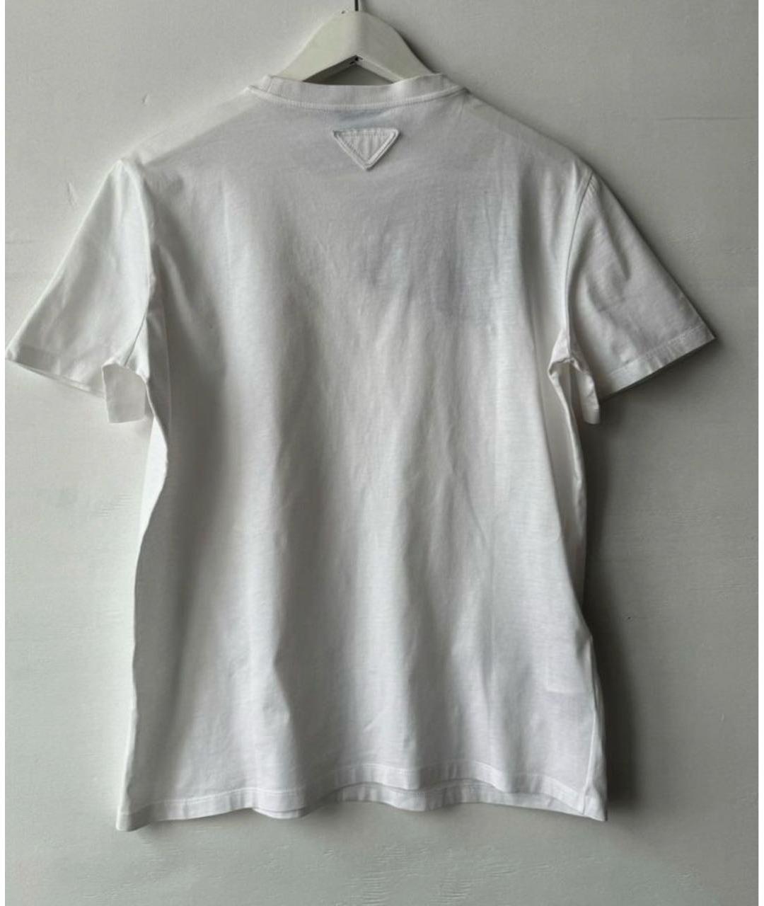 PRADA Белая хлопковая футболка, фото 3