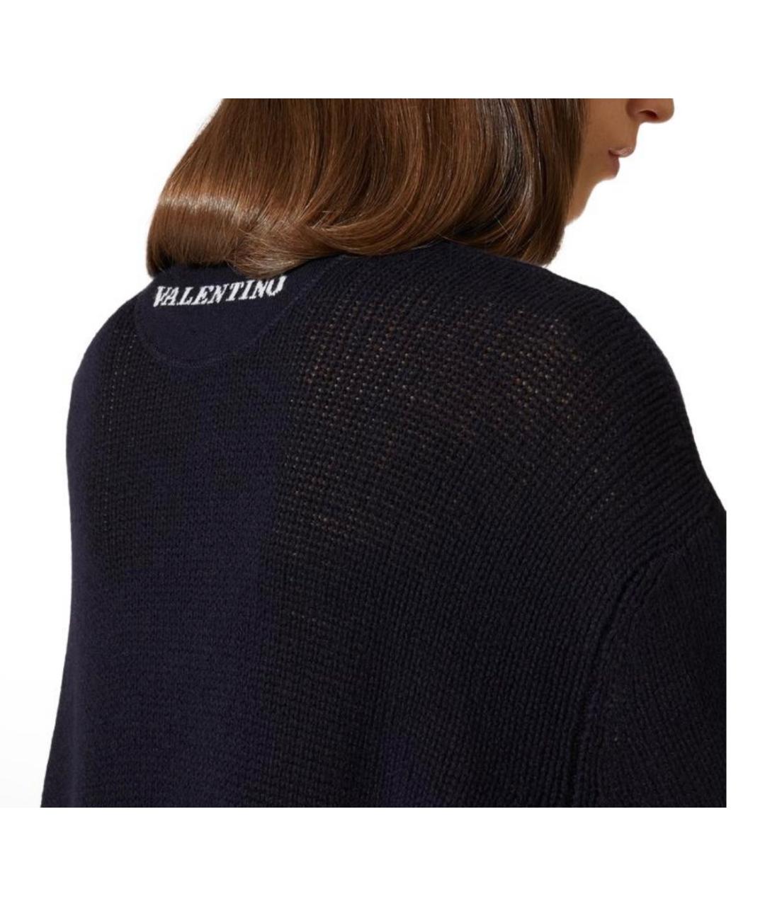 VALENTINO Темно-синий кашемировый джемпер / свитер, фото 6