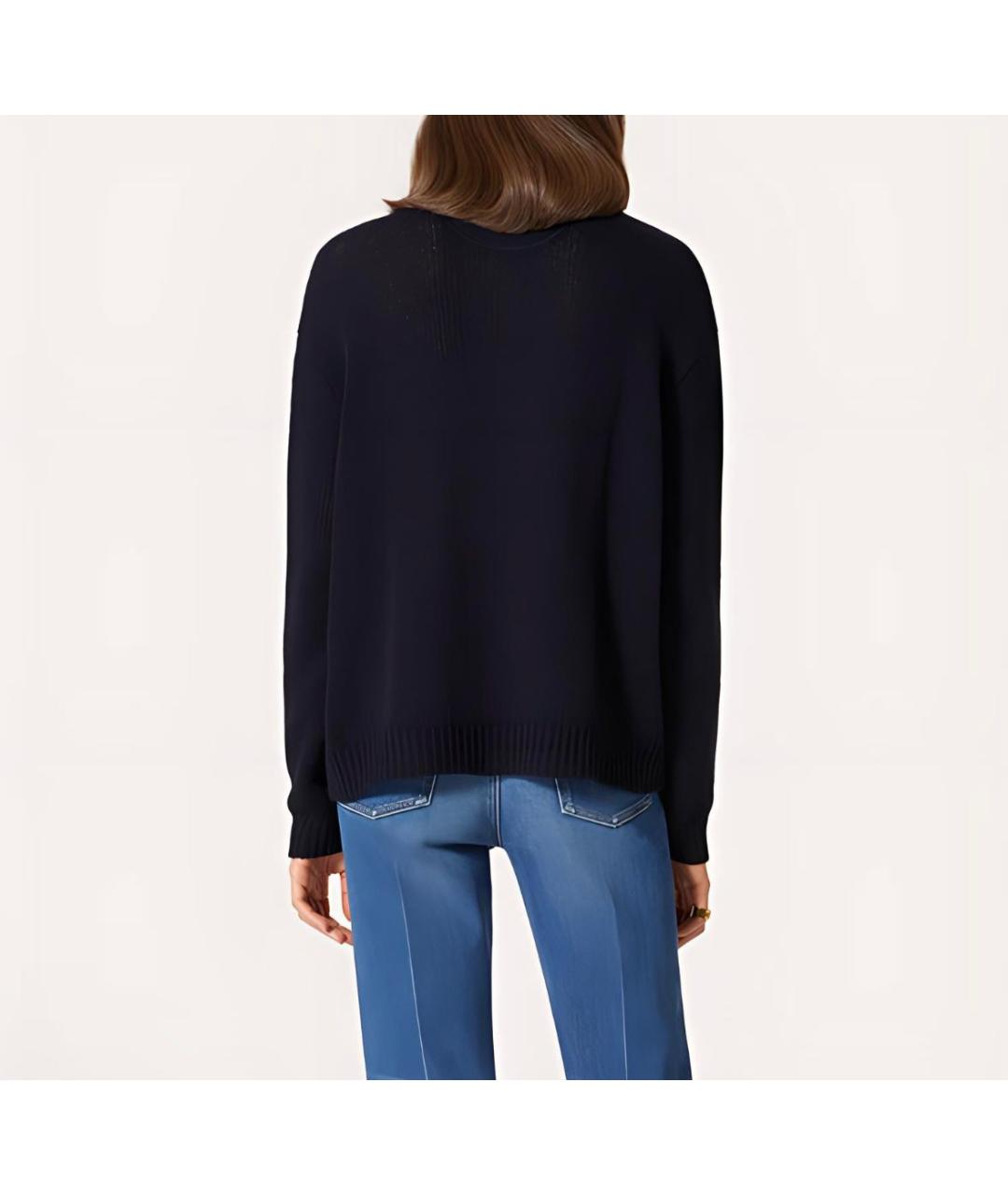 VALENTINO Темно-синий кашемировый джемпер / свитер, фото 7