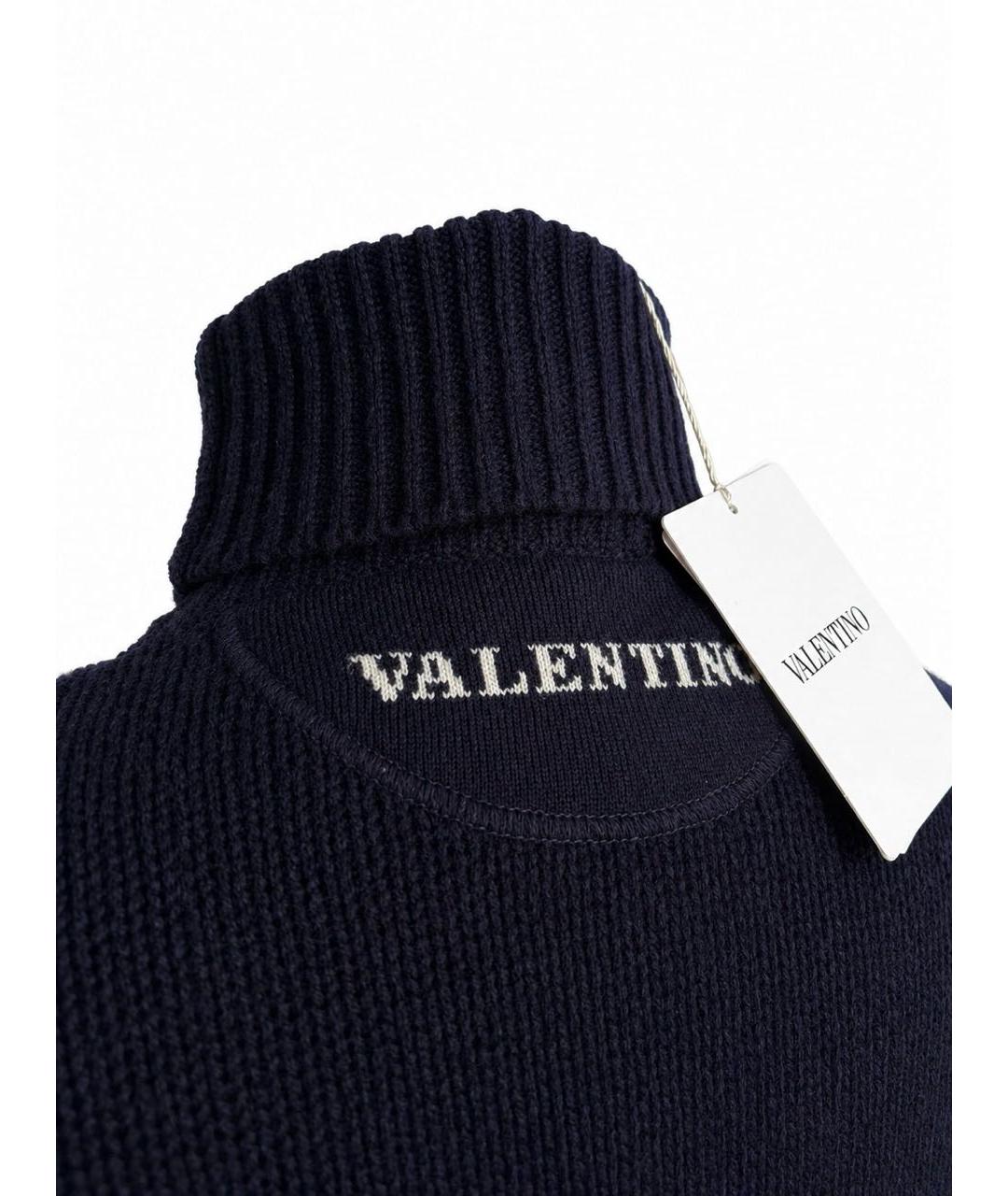 VALENTINO Темно-синий кашемировый джемпер / свитер, фото 2