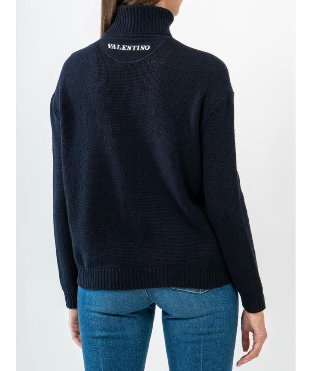 VALENTINO Темно-синий кашемировый джемпер / свитер, фото 3