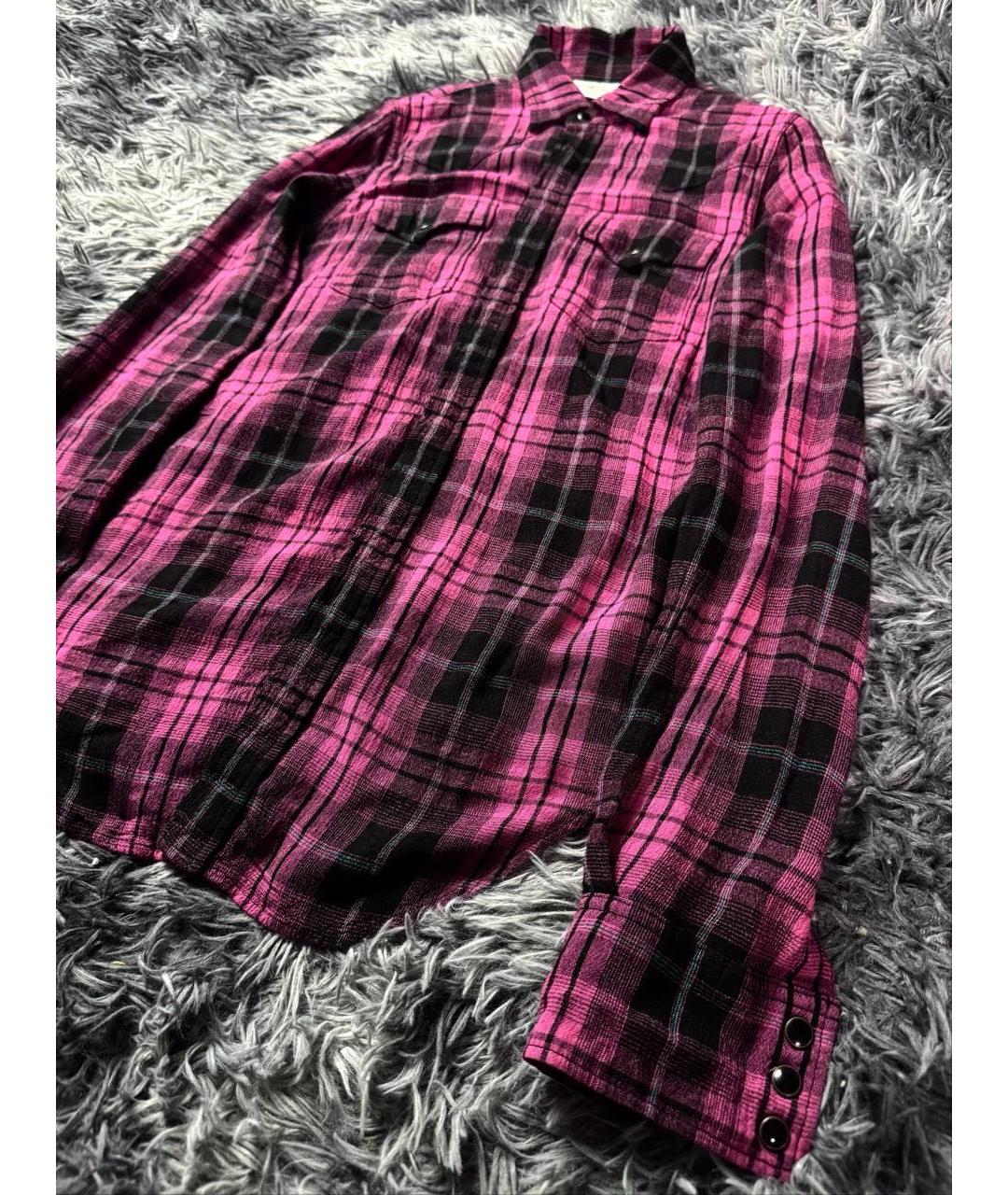 SAINT LAURENT Розовая хлопковая рубашка, фото 4