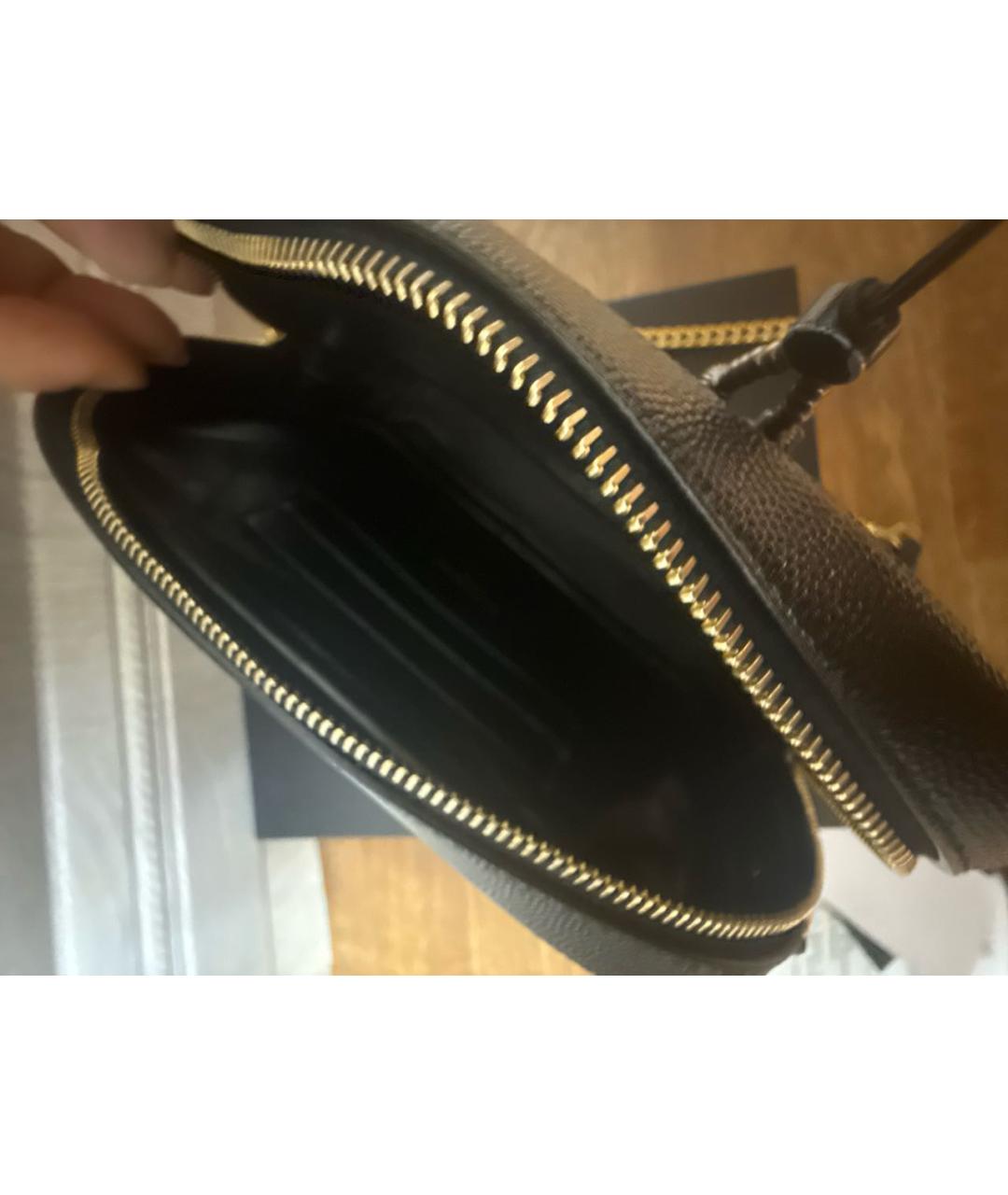 SAINT LAURENT Черная кожаная сумка через плечо, фото 4