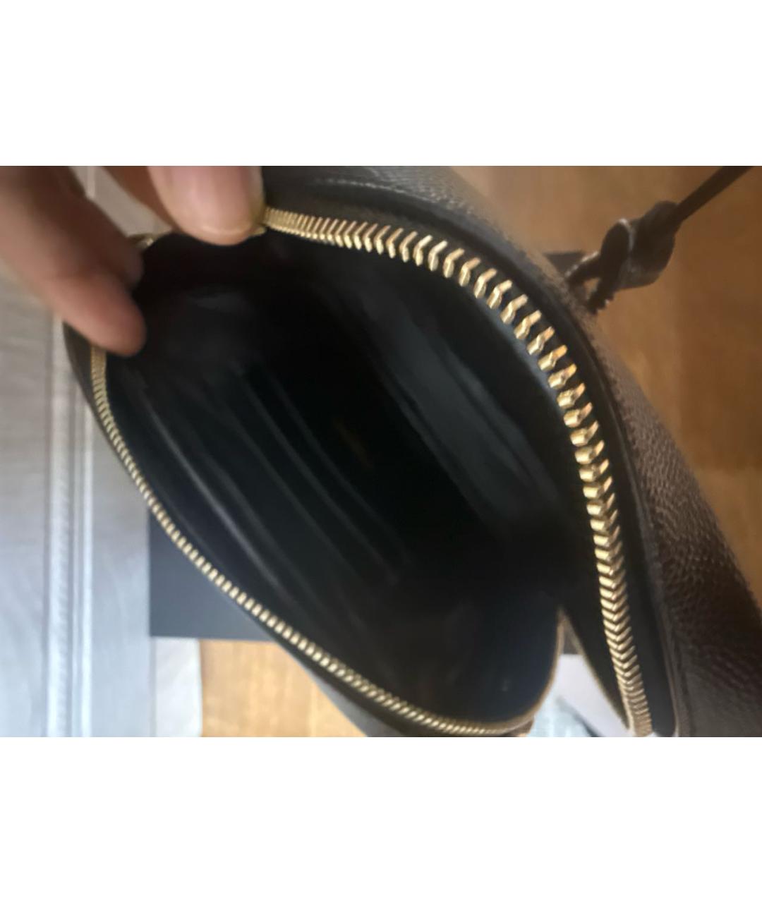 SAINT LAURENT Черная кожаная сумка через плечо, фото 5