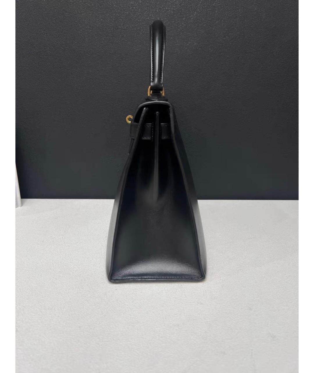 HERMES Черная кожаная сумка через плечо, фото 6