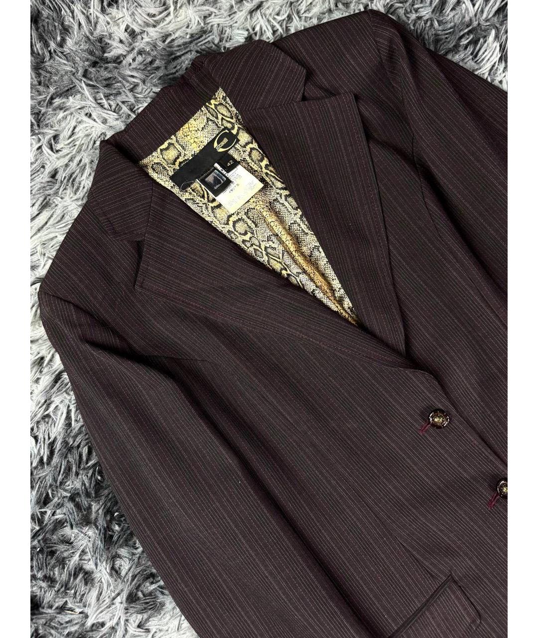 JUST CAVALLI Бордовый хлопковый костюм с брюками, фото 6