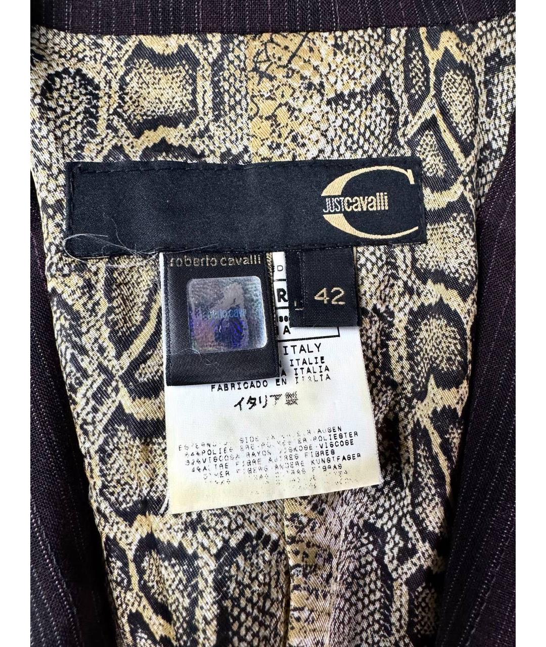 JUST CAVALLI Бордовый хлопковый костюм с брюками, фото 8