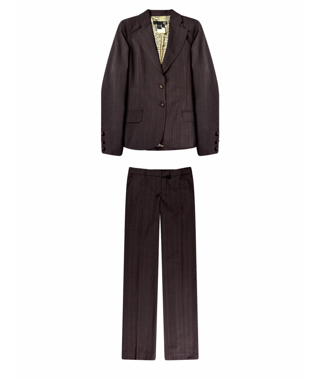 JUST CAVALLI Бордовый хлопковый костюм с брюками, фото 1