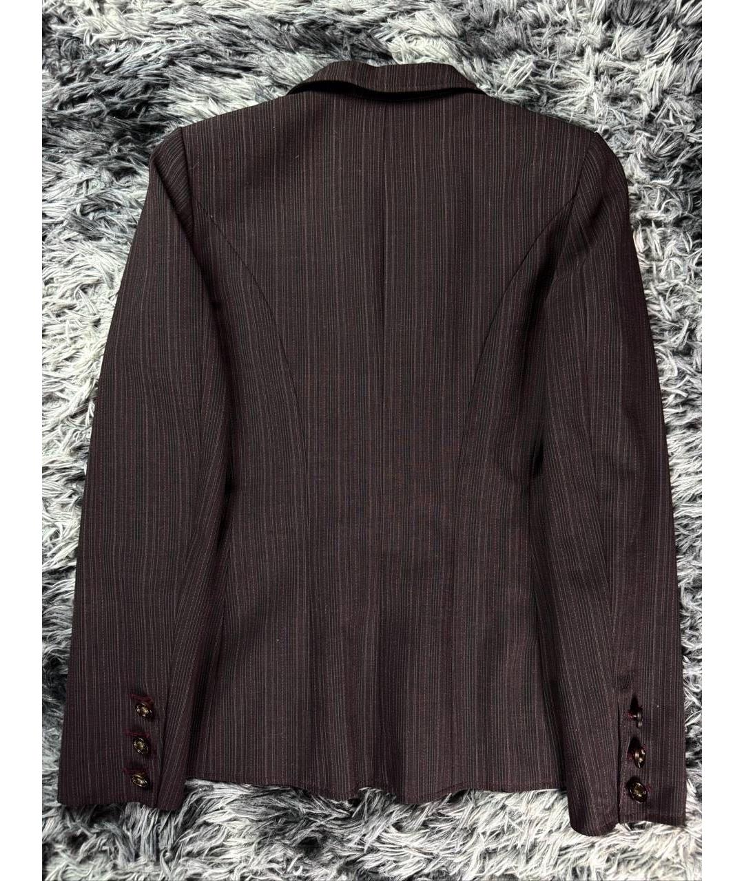 JUST CAVALLI Бордовый хлопковый костюм с брюками, фото 4