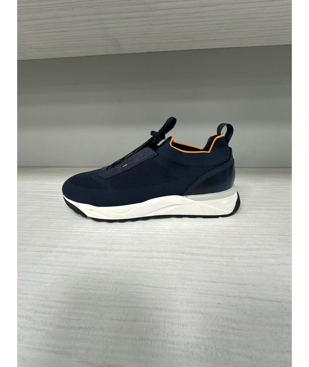 SANTONI Темно-синие низкие кроссовки / кеды, фото 7