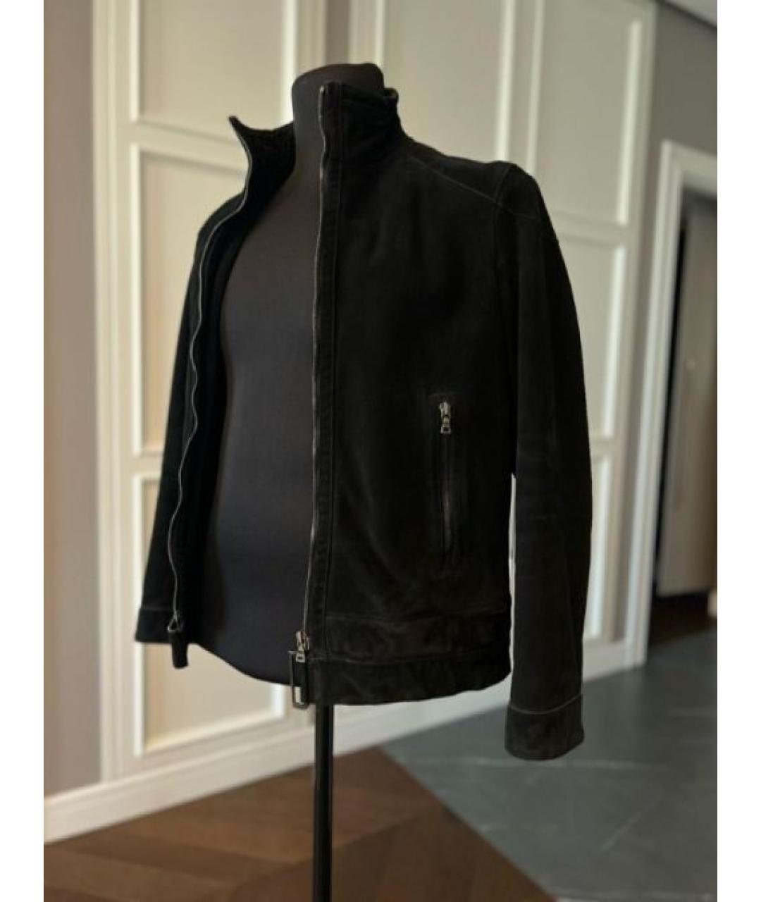 PRADA Черная замшевая куртка, фото 4